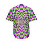 Neon Psychedelic Optical Illusion Men's Baseball Jersey