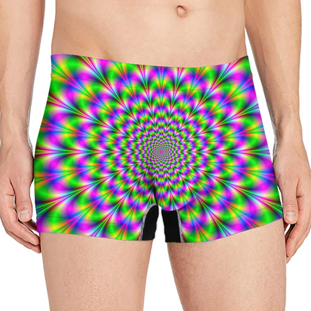 Neon Psychedelic Optical Illusion Men's Boxer Briefs