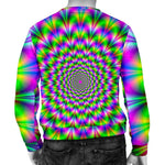 Neon Psychedelic Optical Illusion Men's Crewneck Sweatshirt GearFrost