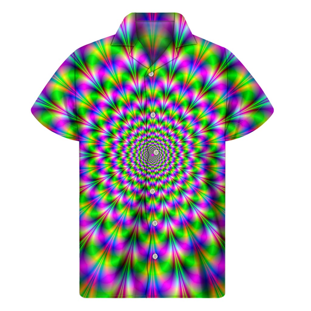 Neon Psychedelic Optical Illusion Men's Short Sleeve Shirt