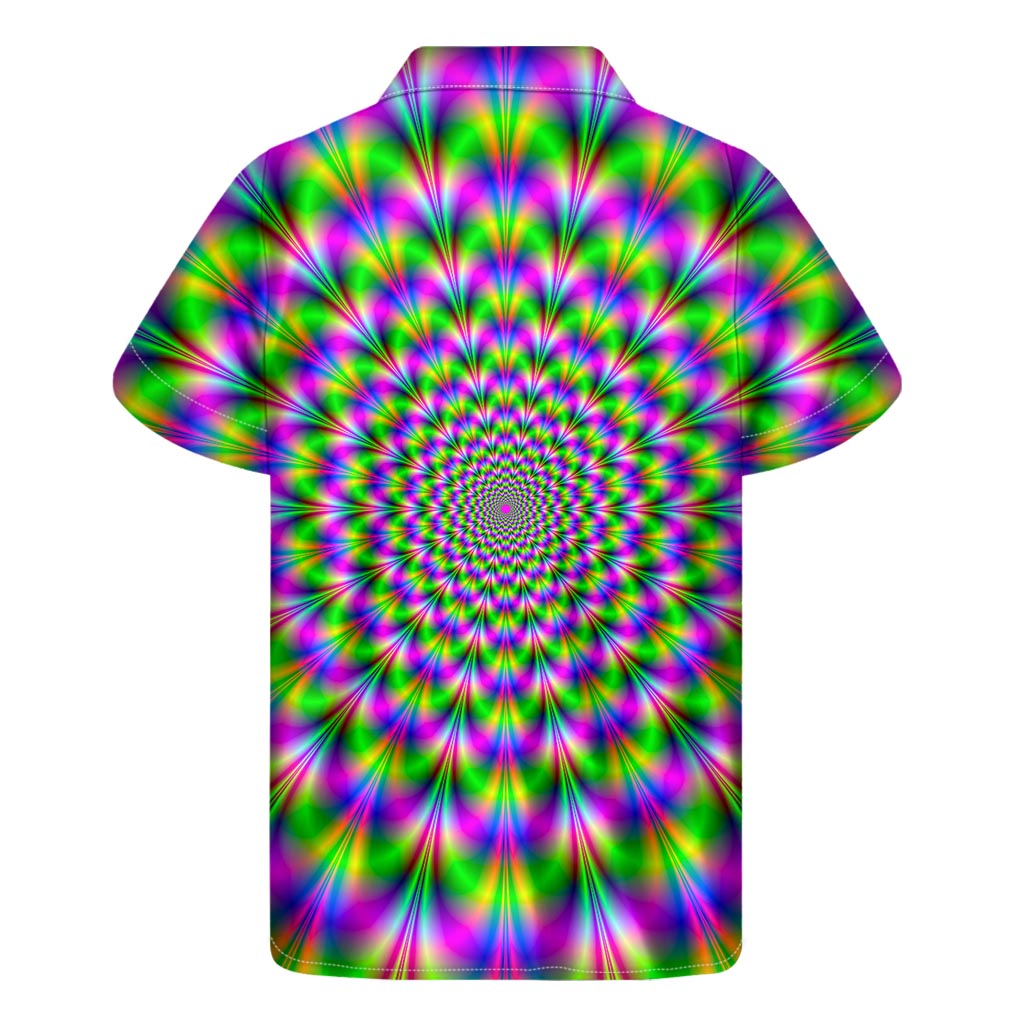 Neon Psychedelic Optical Illusion Men's Short Sleeve Shirt