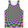 Neon Psychedelic Optical Illusion Men's Tank Top