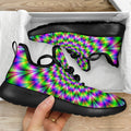 Neon Psychedelic Optical Illusion Mesh Knit Shoes