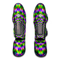 Neon Psychedelic Optical Illusion Muay Thai Shin Guards