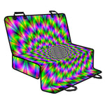Neon Psychedelic Optical Illusion Pet Car Back Seat Cover