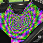 Neon Psychedelic Optical Illusion Pet Car Back Seat Cover