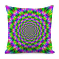 Neon Psychedelic Optical Illusion Pillow Cover