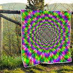 Neon Psychedelic Optical Illusion Quilt