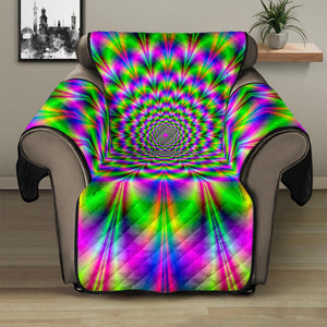 Neon Psychedelic Optical Illusion Recliner Protector