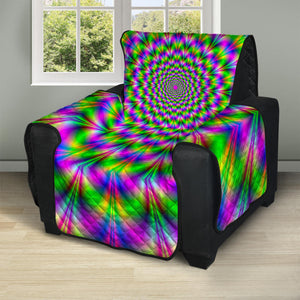 Neon Psychedelic Optical Illusion Recliner Protector