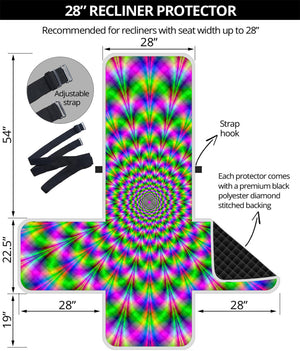 Neon Psychedelic Optical Illusion Recliner Protector