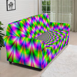 Neon Psychedelic Optical Illusion Sofa Cover