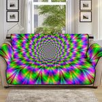 Neon Psychedelic Optical Illusion Sofa Protector