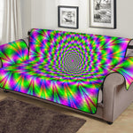 Neon Psychedelic Optical Illusion Sofa Protector