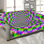 Neon Psychedelic Optical Illusion Sofa Protector