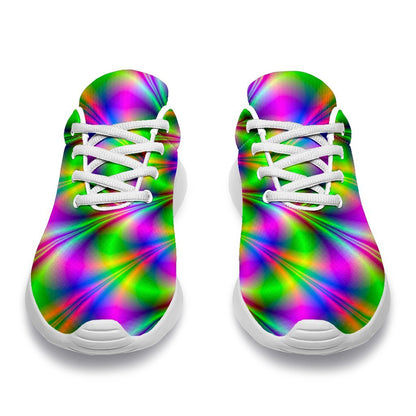 Neon Psychedelic Optical Illusion Sport Shoes GearFrost