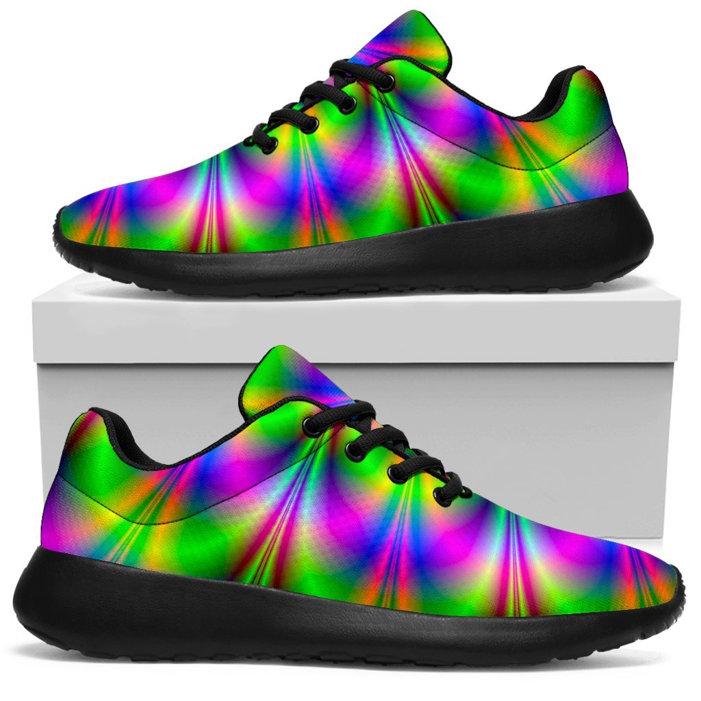 Neon Psychedelic Optical Illusion Sport Shoes GearFrost