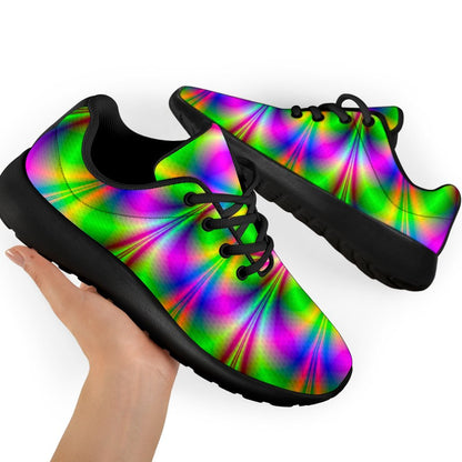 Neon Psychedelic Optical Illusion Sport Shoes GearFrost