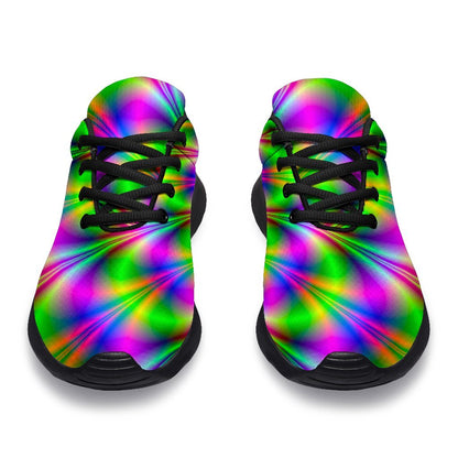 Neon Psychedelic Optical Illusion Sport Shoes GearFrost
