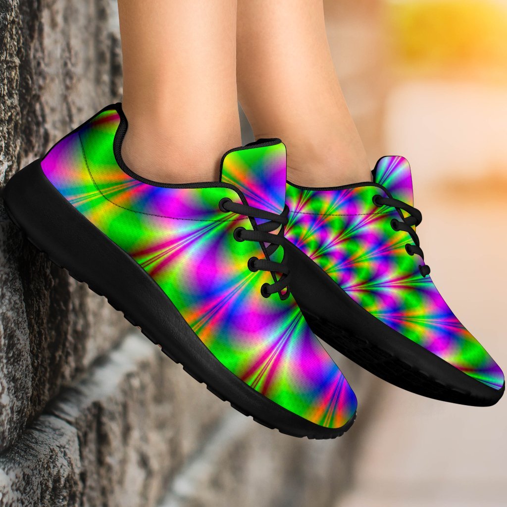 Neon Psychedelic Optical Illusion Sport Shoes GearFrost