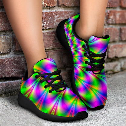 Neon Psychedelic Optical Illusion Sport Shoes GearFrost