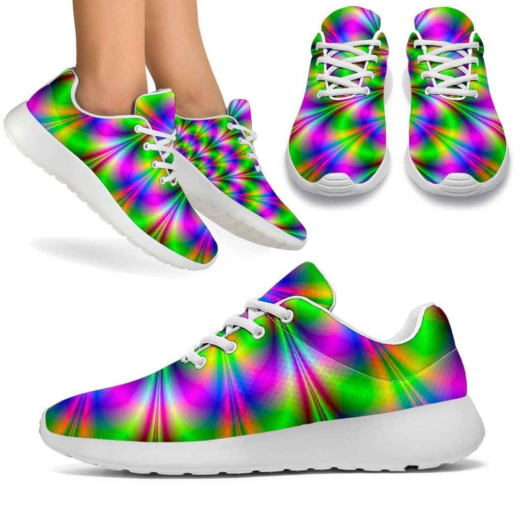 Neon Psychedelic Optical Illusion Sport Shoes GearFrost