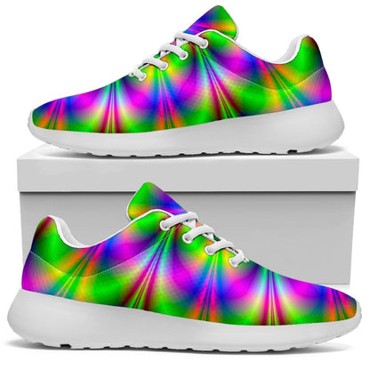 Neon Psychedelic Optical Illusion Sport Shoes GearFrost