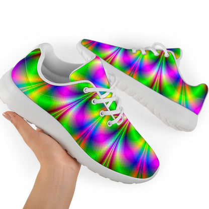 Neon Psychedelic Optical Illusion Sport Shoes GearFrost