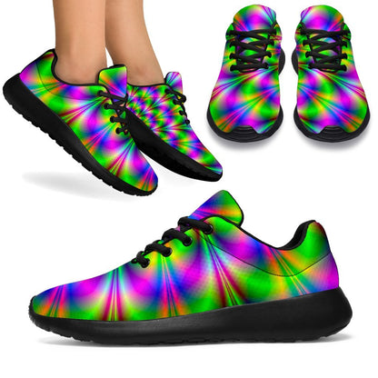 Neon Psychedelic Optical Illusion Sport Shoes GearFrost