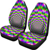 Neon Psychedelic Optical Illusion Universal Fit Car Seat Covers