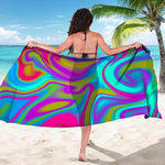 Neon Psychedelic Trippy Print Beach Sarong Wrap