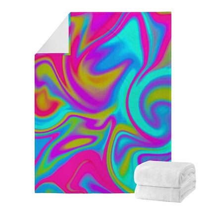 Neon Psychedelic Trippy Print Blanket