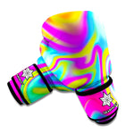 Neon Psychedelic Trippy Print Boxing Gloves