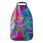 Neon Psychedelic Trippy Print Car Seat Organizers