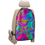 Neon Psychedelic Trippy Print Car Seat Organizers