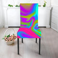 Neon Psychedelic Trippy Print Dining Chair Slipcover