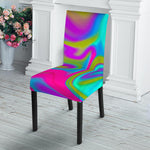 Neon Psychedelic Trippy Print Dining Chair Slipcover