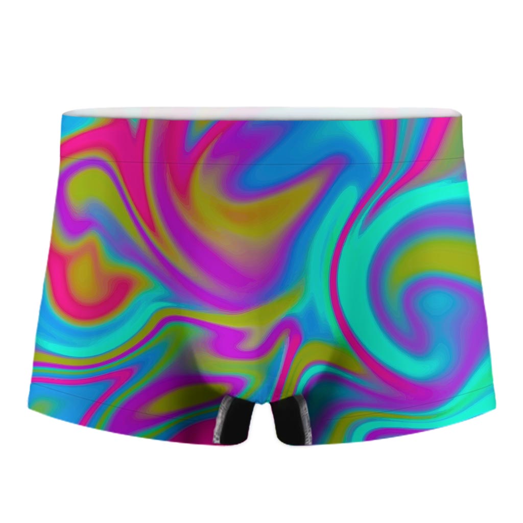 Neon Psychedelic Trippy Print Men's Boxer Briefs