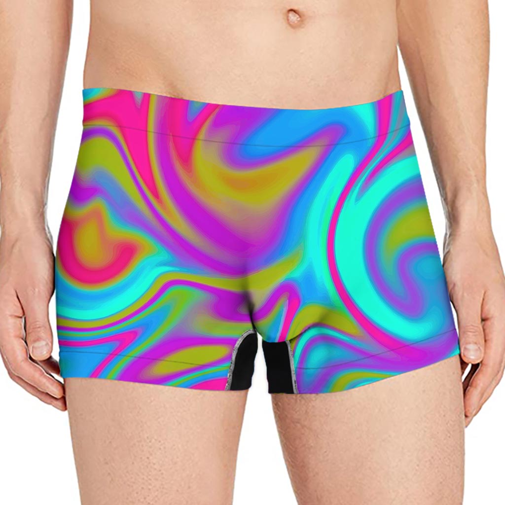 Neon Psychedelic Trippy Print Men's Boxer Briefs