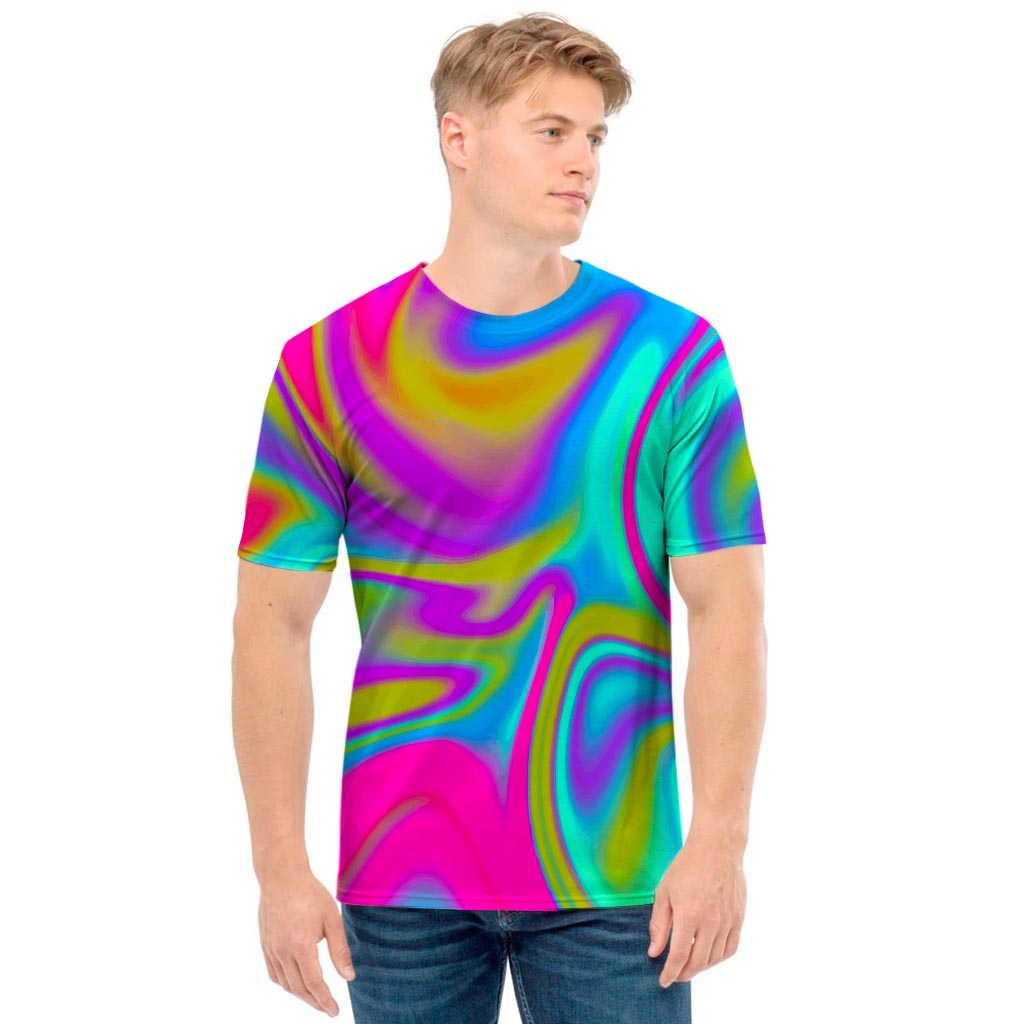Neon Psychedelic Trippy Print Men's T-Shirt