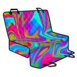 Neon Psychedelic Trippy Print Pet Car Back Seat Cover