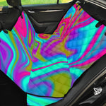 Neon Psychedelic Trippy Print Pet Car Back Seat Cover