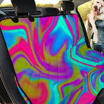 Neon Psychedelic Trippy Print Pet Car Back Seat Cover