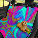 Neon Psychedelic Trippy Print Pet Car Back Seat Cover