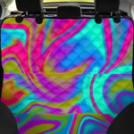 Neon Psychedelic Trippy Print Pet Car Back Seat Cover
