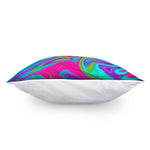 Neon Psychedelic Trippy Print Pillow Cover
