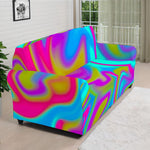 Neon Psychedelic Trippy Print Sofa Cover