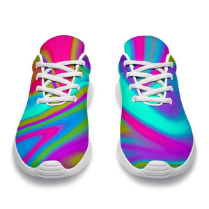 Neon Psychedelic Trippy Print Sport Shoes GearFrost