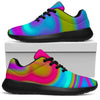 Neon Psychedelic Trippy Print Sport Shoes GearFrost