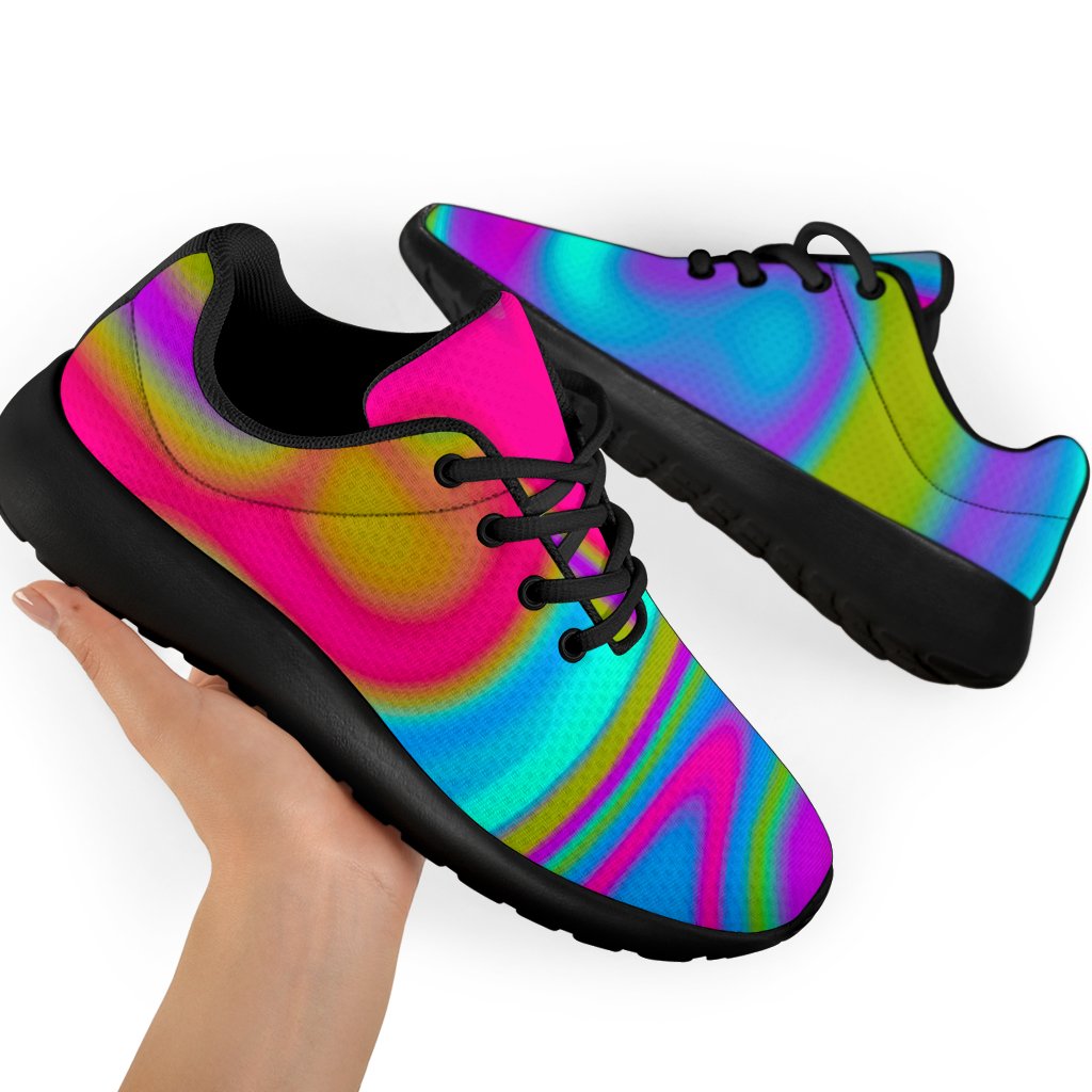 Neon Psychedelic Trippy Print Sport Shoes GearFrost